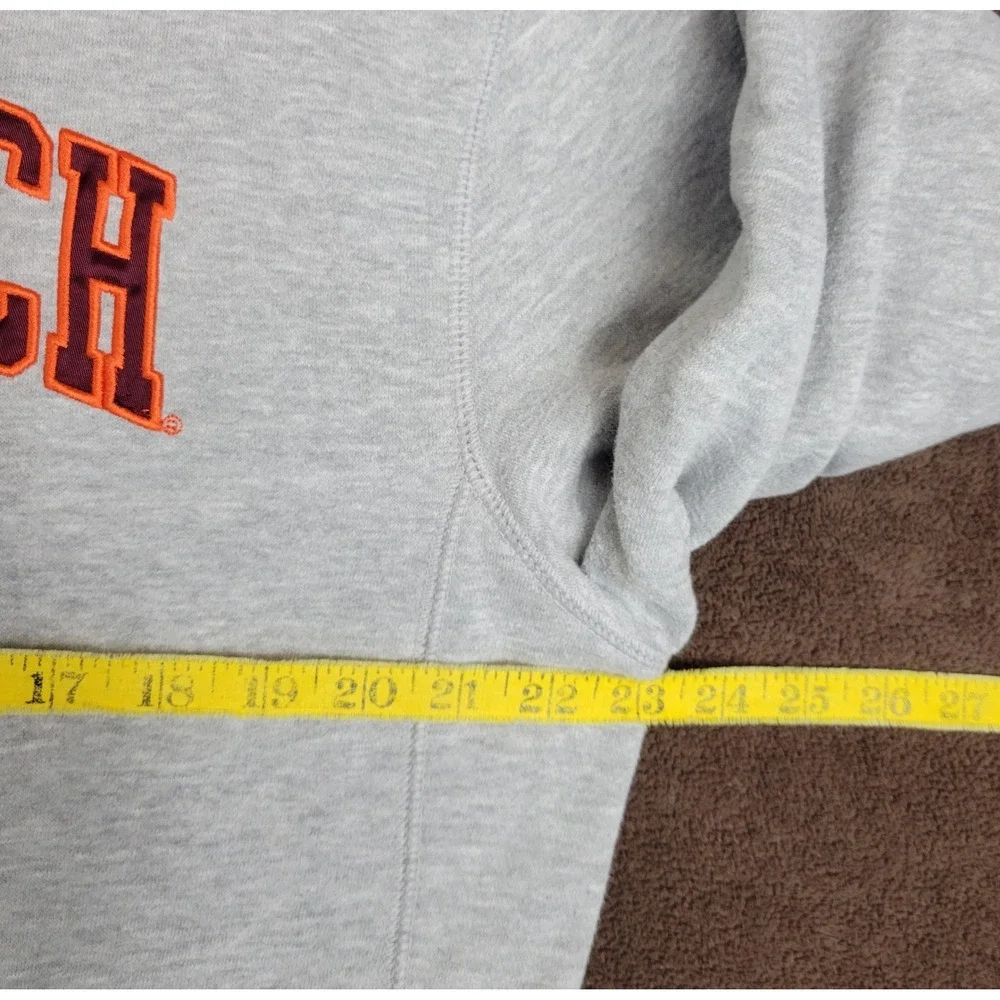 Nike Team Virginia Tech Hokies Full Zip Hoodie Gray Mens Medium Sweatshirt VT